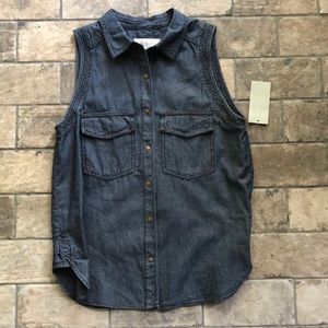 A.L.C. Sleeveless Denim Shirt w/tags